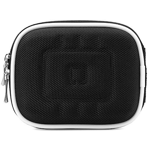Black Nylon Mini Hard Shell Lightweight Zipper Compact Carrying Protector Case for Canon PowerShot Series Point and Shoot Digital Cameras