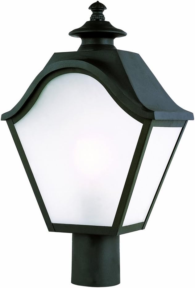 Two Light Post Lantern Finish Black Outdoor Post Light Accessories