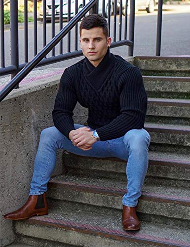 COOFANDY Mens Pullover Sweaters Fashion Diamond Knit Sweater Stylish Knitwear Lightweight Jumper3