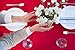 E-TEX Rectangle Tablecloth - 60 x 102 Inch Rectangular Table Cloth for 6 Foot Table in Washable Polyester Red