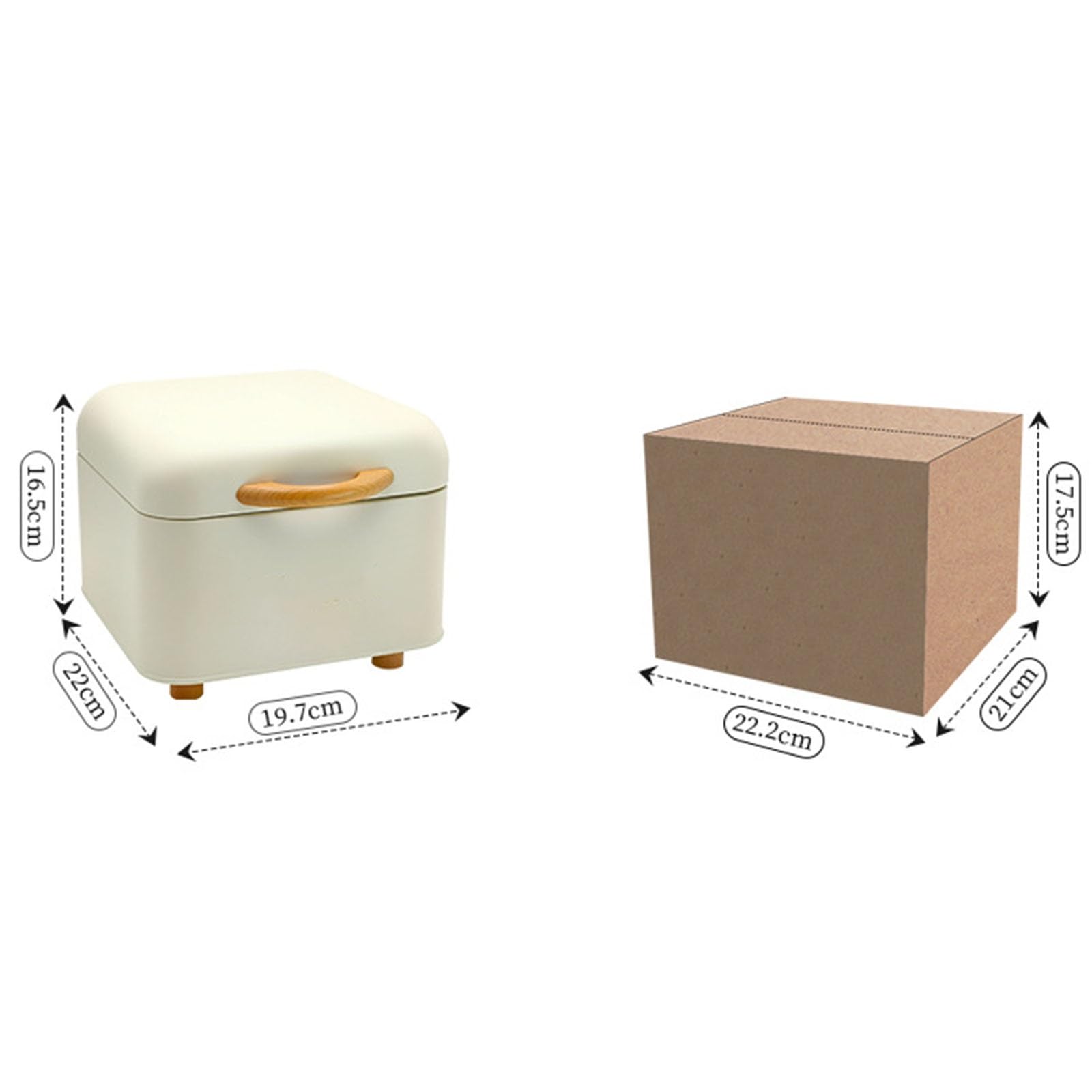 Portapane in metallo con coperchio, portapane dal design retrò, adatto for cucina e sala da pranzo
