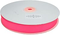 Vista 100 de Homeford Cinta de grogrén sólido, 50 yardas (3/8 pulgadas, coral)