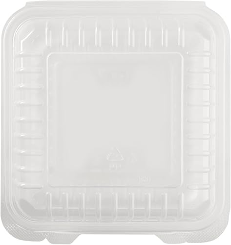 Miniatura 8 de Karat - Contenedor con bisagras de PP de 8 x 8 pulgadas (Caja de 250)