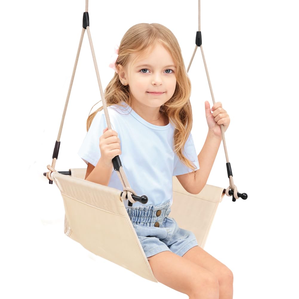 ROPECUBE Minimalist Style Swing Chair with Heavy Duty Ropet, Doorway Swing for Kids and Adult Indoor Outdoor for Little tikes for Playground, Backyard