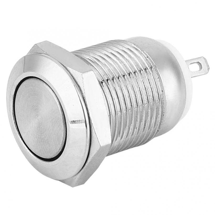 Commutateur bouton poussoir métal plat 1NO étanche pour voiture et circuit électronique x5