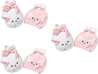 minkissy Touca De Cabelo De Lã Coral 6 Peças Touca De Cabelo Seca Toalhas De Microfibra Para Cabelo Touca De Banho De Microfibra Toalhas De Cabelo De Microfibra Touca De Cabelo Seco