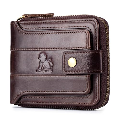 Men's First Layer Cowhide Wallet Multiple Card Slots Anti-Theft Card Swiping Bag Driving License Holder