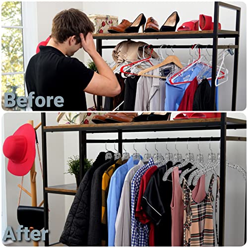 Deilsy Clothes Hangers Plastic Set Of 12Pcs Heavy Duty Hangers Dresses, T-Shirts Shirt Hangers For Closet Organization Clear Hangers For Home, Retail Easy To Use And Durable #TOP2