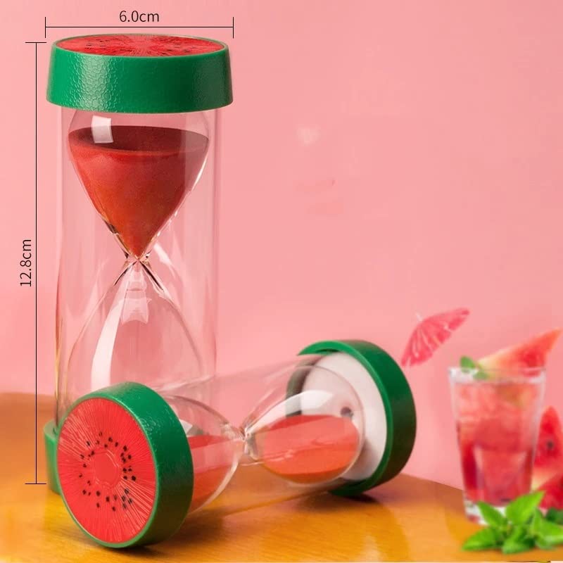 Reloj de Arena Fruta Reloj de Arena Cristal Transparente 5/10/15/30/45/60 Minutos Temporizador Reloj de Arena Ornamento decoración del hogar Sala de Estar Reloj de Arena(10min)