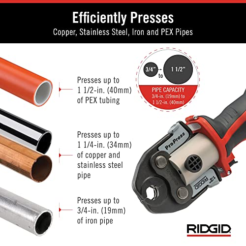 Image of Ridgid 57363 RP 241 Press Tool Kit 1 /2 inch-1-1 /4 inch PP+LIO