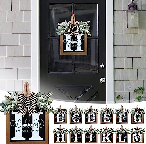 image for YICORIP Last Name Year Round Front Door Wreath Front Porch Decoration 