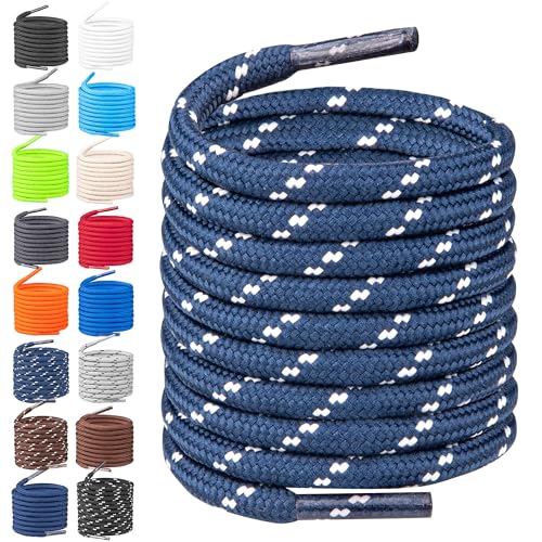 TULMERO Lacets de Randonnée Ronds en Polyester Résistant - Résistants à la Déchirure - Diamètre 4 mm