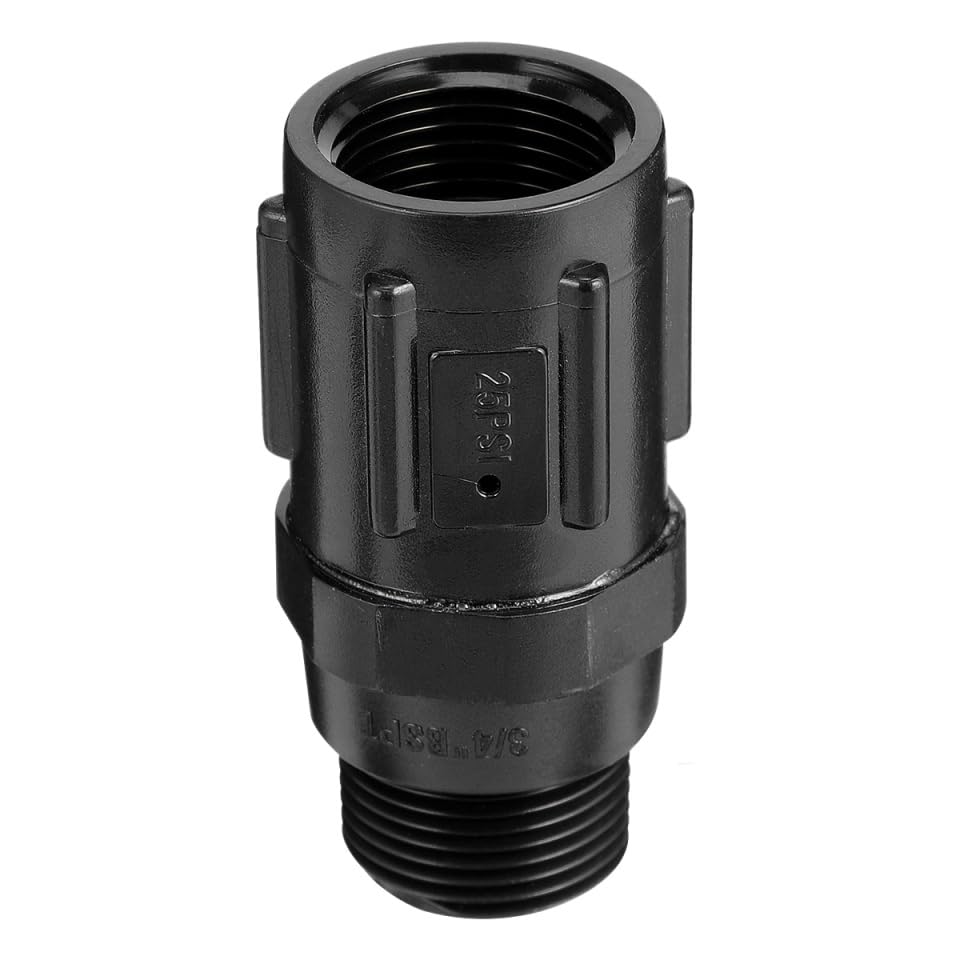 Alasum 25 PSI Drip Irrigation Pressure Regulator, 3/4 Inch Thread Connector Water System Pressure Reducing Valve, Automatic Irrigation Equipment for Garden, Farm, and Backyard Greenhouse