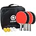 Osleek Ping Pong Paddle Set - 4 Rackets 8 Balls Professional/Recreational Table Tennis Bundle | Durable 5 Layer Blade, Performance Rubber for Control, Spin & Speed | Packed in Protective Travel Case