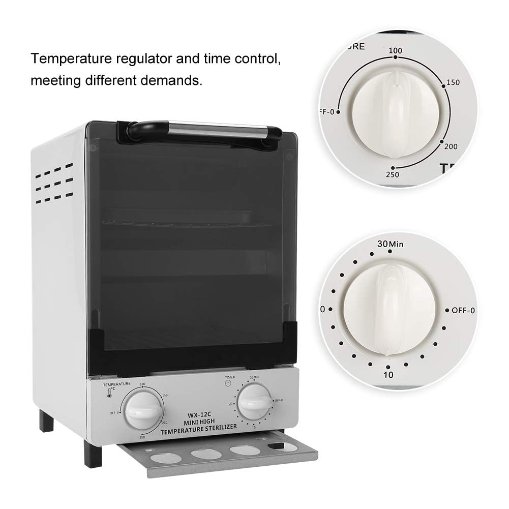 Sterylizator gorącego powietrza, 12 l, sterylizator na gorące powietrze, sterylizacja w wysokiej temperaturze, sterylizator parowy, do instrumentów, kosmetyków, tatuażu, dezynfekcji na sucho,