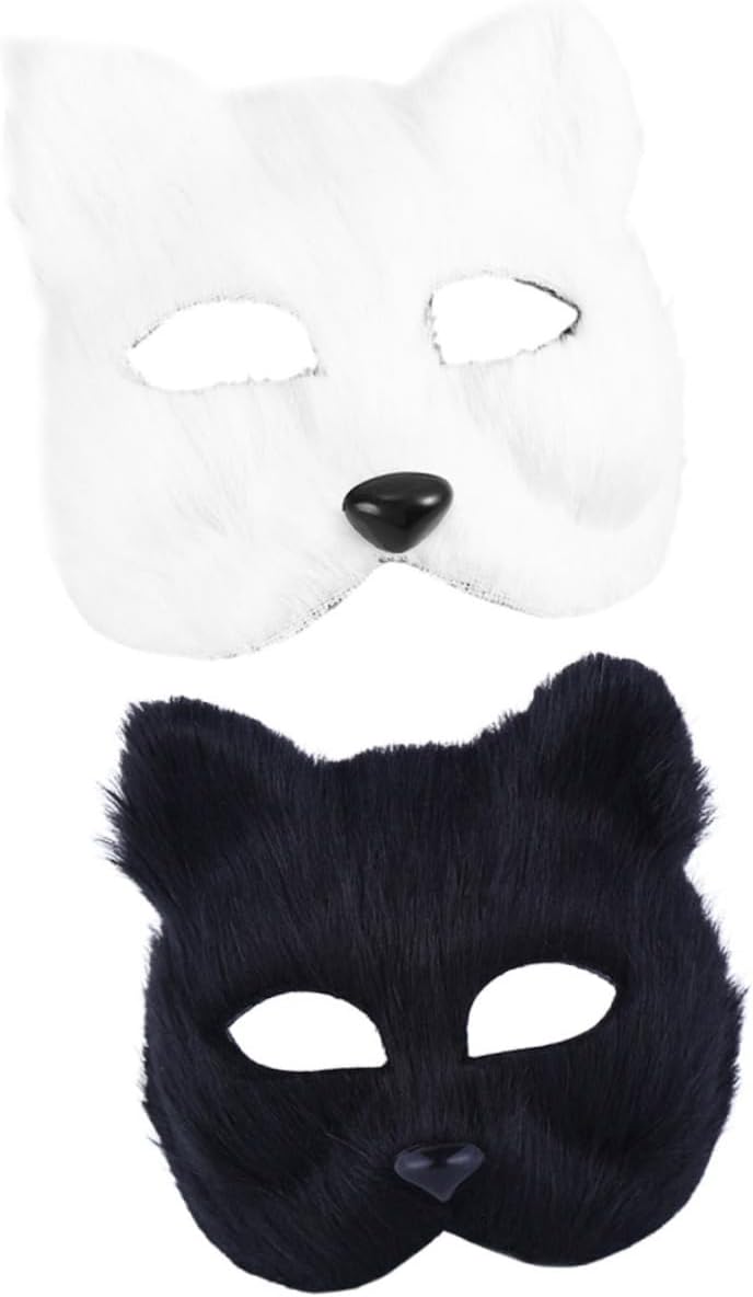 2pcs Mask Half Face Masquerade Masks for Halloween Costume Party Lightweight for Role-playing Festive Atmosphere