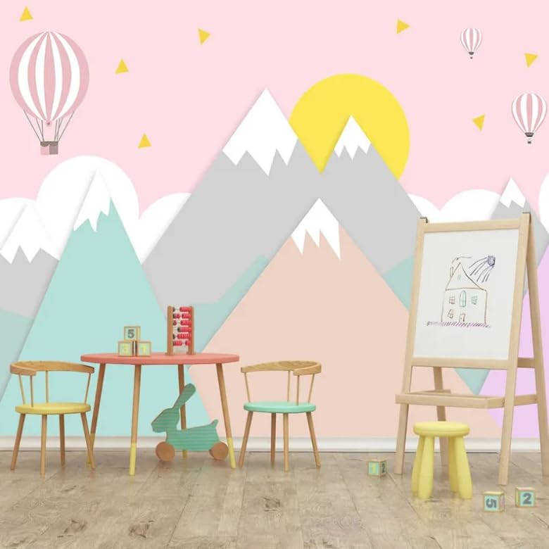Papier peint montgolfière chambre bébé pour créer un cocon doux 3D