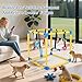 Liitrton Puppy Play Gym - Small Dogs Play Gym with 8 Hanging Toys, Indoor Puppy Jungle Gym with Interactive Dog Enrichment Toys, 19.5