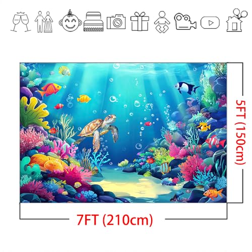 Fondo Fotográfico Mocsicka 7x5ft Bajo el Mar miniatura 6