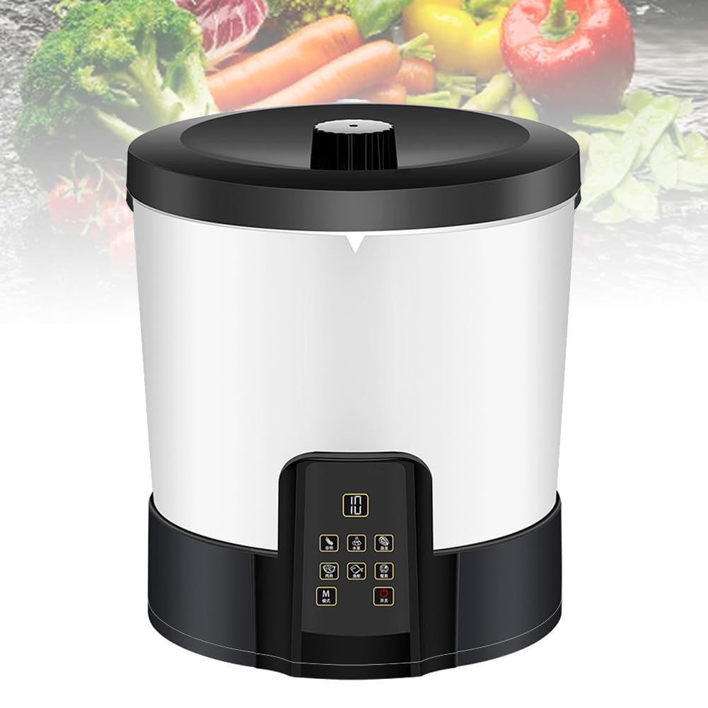 Purificador de frutas y verduras, limpiador automático inteligente con control LED, lavadora secadora multifuncional para lechuga y verduras, capacidad de 6 litros