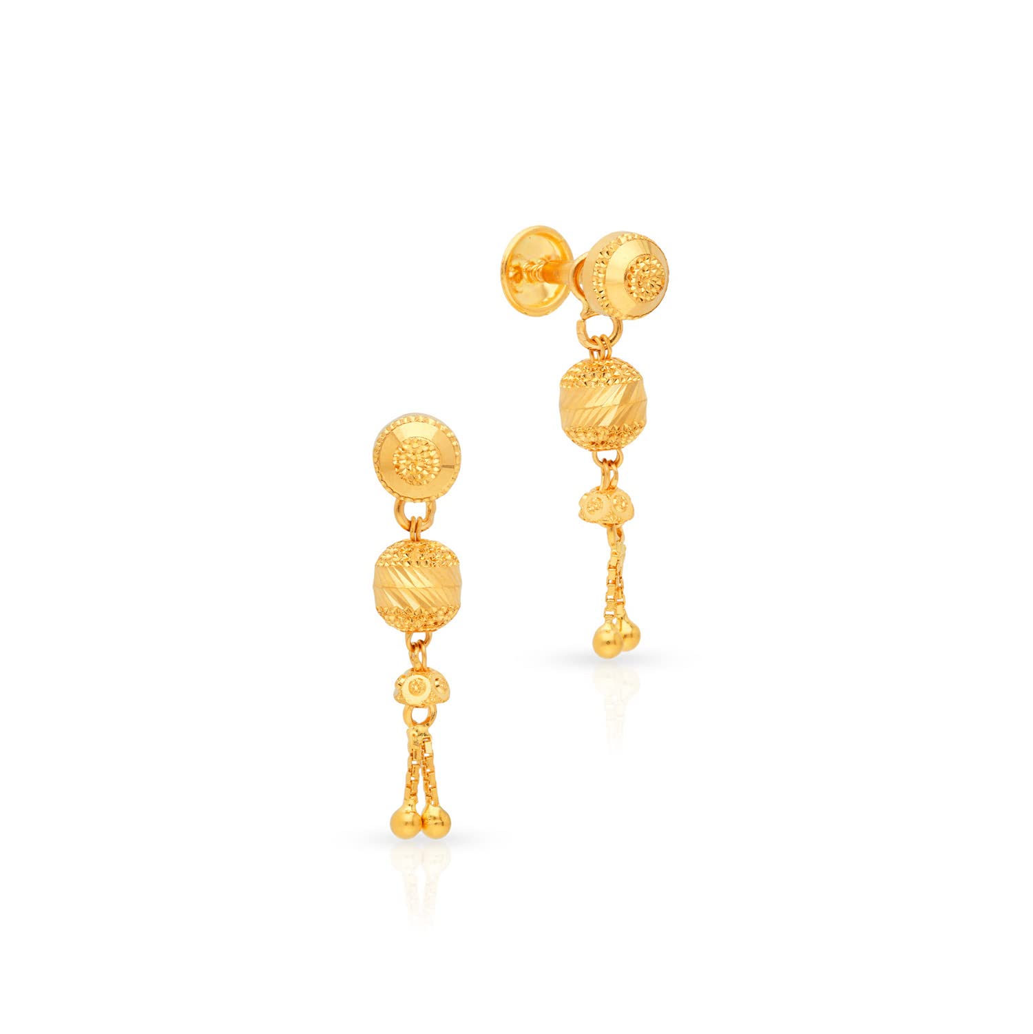 Malabar Gold & Diamonds 22k Yellow Gold Earrings for Women, Girls and Kids | 22 kt (916) BIS Hallmark Gold Drop Earrings for Birthday, Anniversary & Festive Gift (B0C55JG27X) Amazon Price History, Amazon Price Tracker