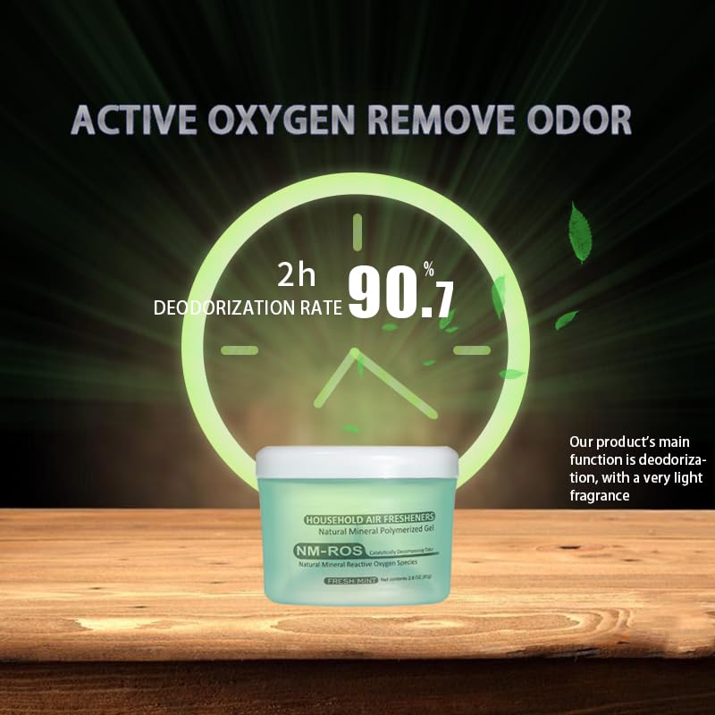 Image of Odor eliminator Gel,5.6 oz. |Pack of 2 |Natural mineral materials| 30 square meters deodorization lasts for 60 days|For Car,Bathroom,Pets