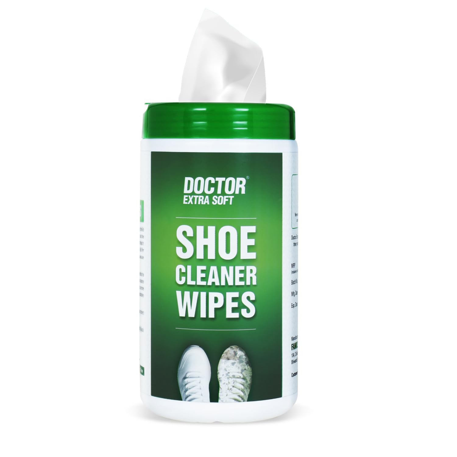 DOCTOR EXTRA SOFT Natural/Portable Sneaker & Shoe Cleaner Wet Wipes Quickly Remove Dirt/Stains/Mud/Grass from Footwear Like Shoes/Loafers/Sandals/Slippers/Athletic/White/Tennis-50 Wipes(Ready to Use) (B0DC9NCCGL) Amazon Price History, Amazon Price Tracker