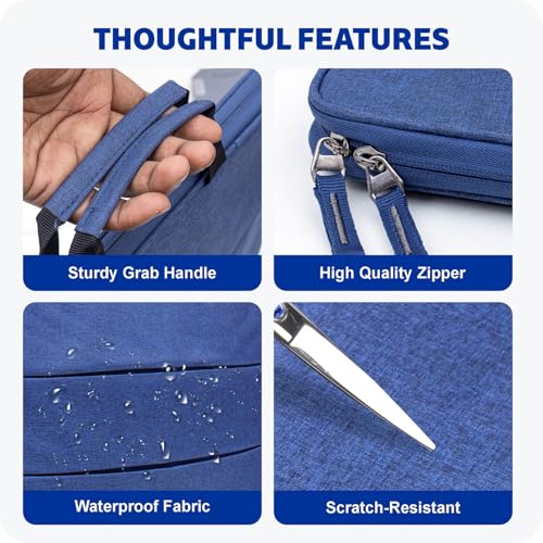 Image of Laptop Sleeve /Pouch /Case /Bag with Handle & Two Front Accessory Pockets - Compatible with Apple, Dell, Lenovo, Asus, HP, Samsung, Mi, MacBook & Notebooks