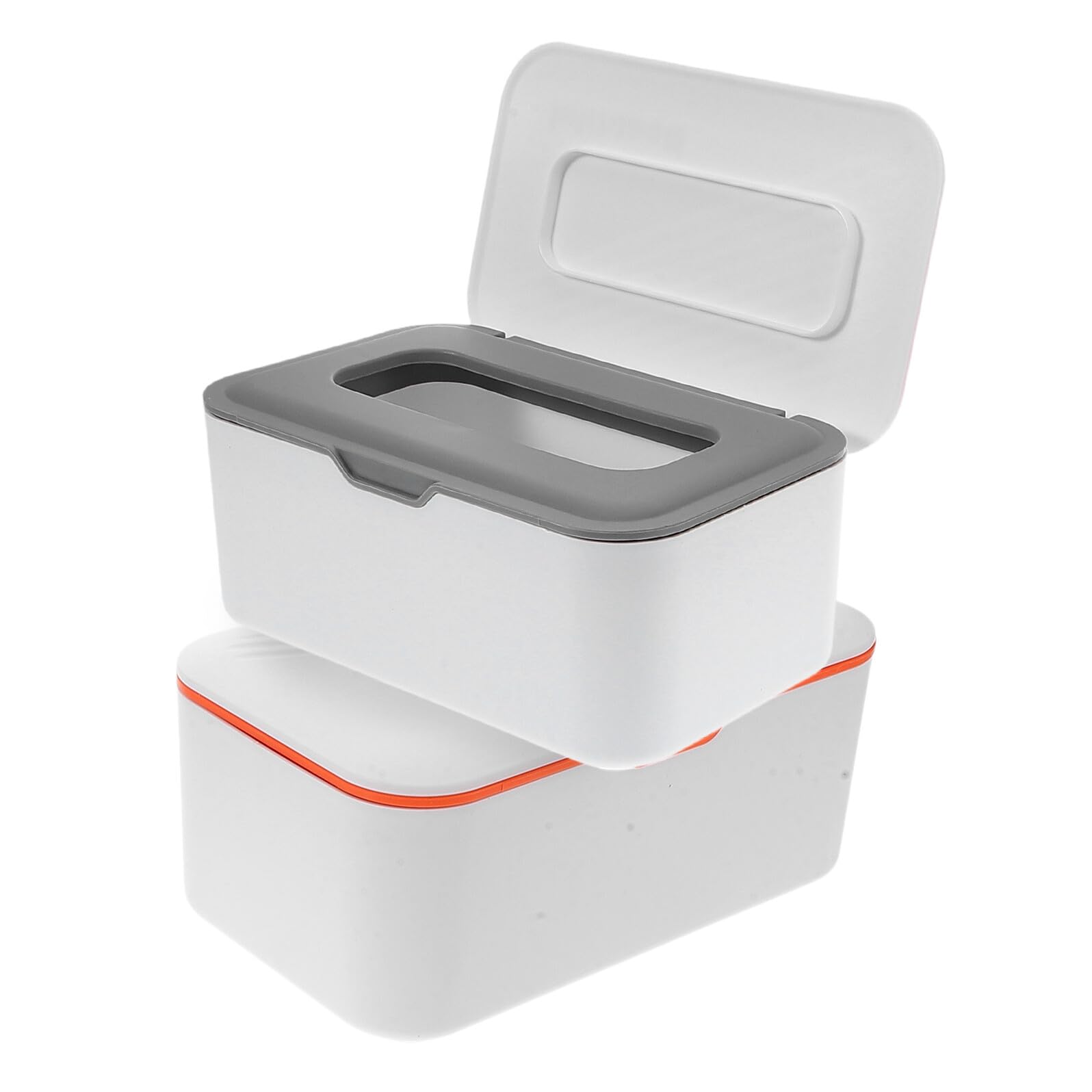 2stücke Verschließbare Feuchttuchspender mit Deckel Feuchttuchbox für Bad und Küche Kompatibel mit Verschiedenen Packungsgrößen Hält Tücher Frisch