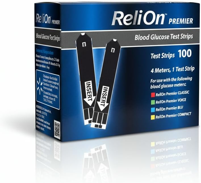 Blood Glucose Test Strips 100 Count – Blood Sugar Testing Kit, Diabetic Test Strips, Glucose Monitor Kit, Home Blood Sugar Tester, Diabetic Testing Kit