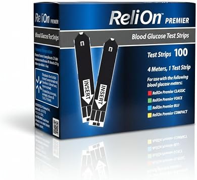 Blood Glucose Test Strips 100 Count Blood Sugar Testing Kit, Diabetic Test Strips, Glucose Monitor Kit, Home Blood Sugar Tester, Diabetic Testing Kit