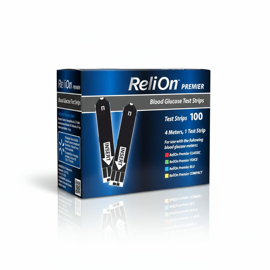 Blood Glucose Test Strips 100 Count – Blood Sugar Testing Kit, Diabetic Test Strips, Glucose Monitor Kit, Home Blood Sugar Tester, Diabetic Testing Kit