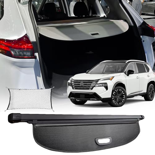 Volcaner Cargo Cover for 2021-2026 Nissan Rogue Accessories S SV SL Platinum Carbon Fiber Texture Retractable Trunk Cover Privacy Security Screen Luggage Shield Shade(Not for Rogue Sport/Select)