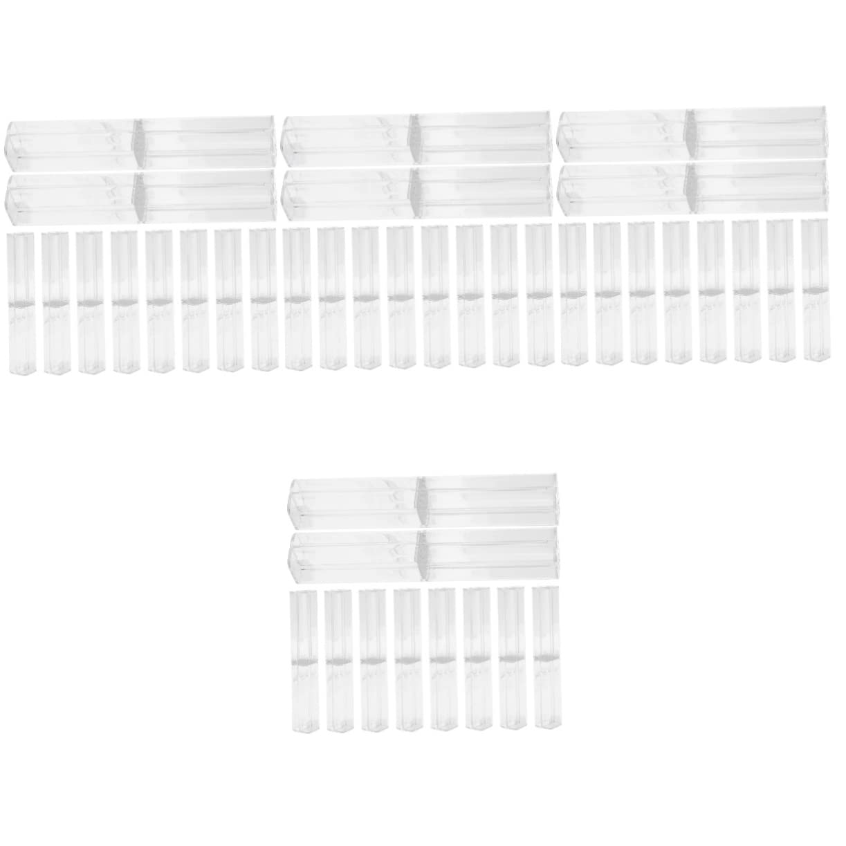 40piezas Caja De Lápices Transparente Estuches para Material Escolar Organizador De Bolígrafos y Lápices Almacenamiento Práctico para Estudiantes