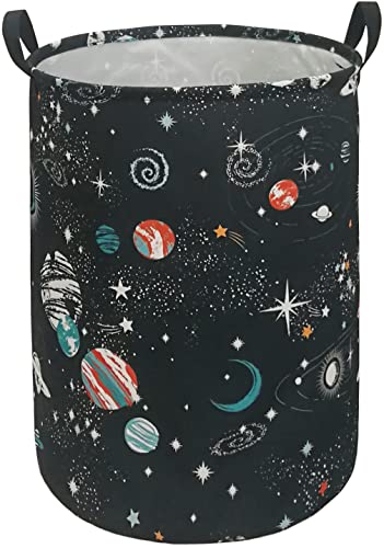 DUYIY Round Laundry Hamper Storage Basket Laundry Organizer Hamper Storage Bins Clothes and Toys Box Nursery Hamper Gift Basket For Kids with Handles