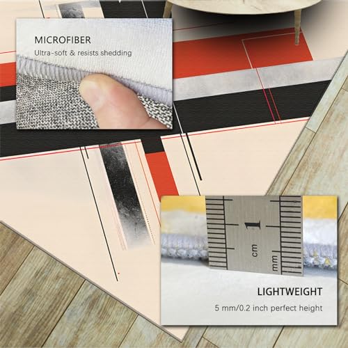 Tapis lavable géométrique antidérapant et rectangulaire 80x150 - 6