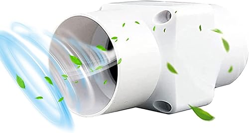Ventilador de conducto en línea de 2 pulgadas, ventilador de escape de baño de 12 V CC, ventilador de escape pequeño de 6 W para oficina, pasillo,