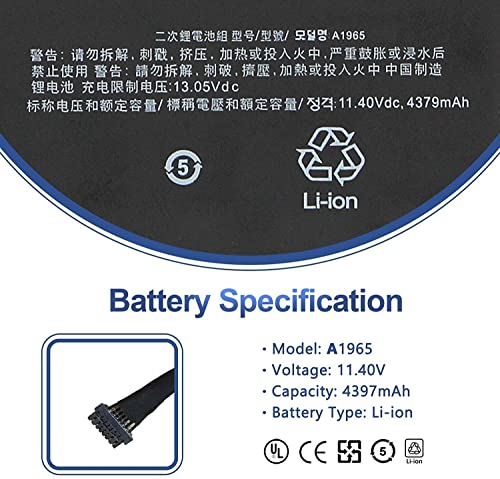 Image of Wefly A1965 Laptop Battery Compatible for MB Air 13 Inch A1932 A2179 2018 2019 2020 Version Laptop Battery