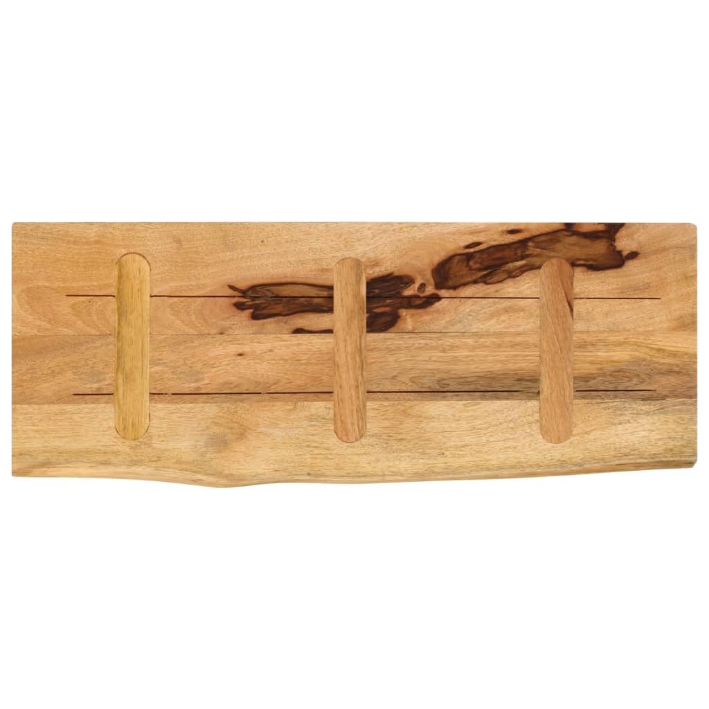 vidaXL Tablero de Mesa Borde Natural Madera Maciza Mango 90x40x3,8 cm, Superficie de Mesa, Tablero de Reemplazo