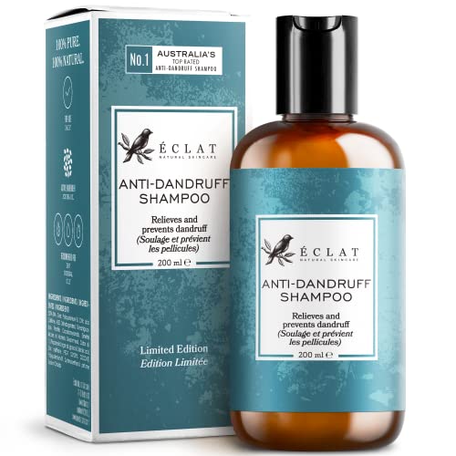 Shampoing Anti-Pelliculaire pour Homme & Femme - 5X Plus Efficace pour le Cuir Chevelu Irrité/Sec/avec des Pellicules - Sans Sulfate - Végan Cover