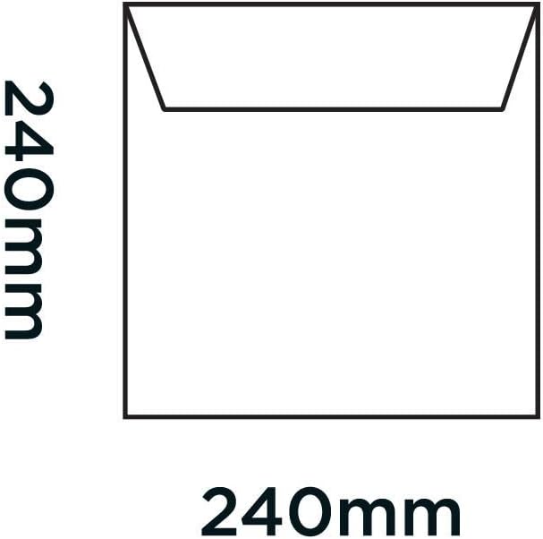 Purely Everyday 240 x 240 mm Square Wallet Peel and Seal Envelope - White (Pack of 250)