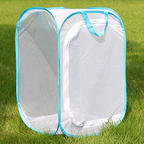 Image of RESTCLOUD Insect and Butterfly Habitat Cage Pop-up 24 Inches Tall | Mesh Enclosure Terrarium,Tight Mesh