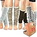 TeeHee Socks Fashion Cute Cable Knit Leg Warmers 4 pairs with Gift Box Lace on the Top for Girls (Lace with Button)