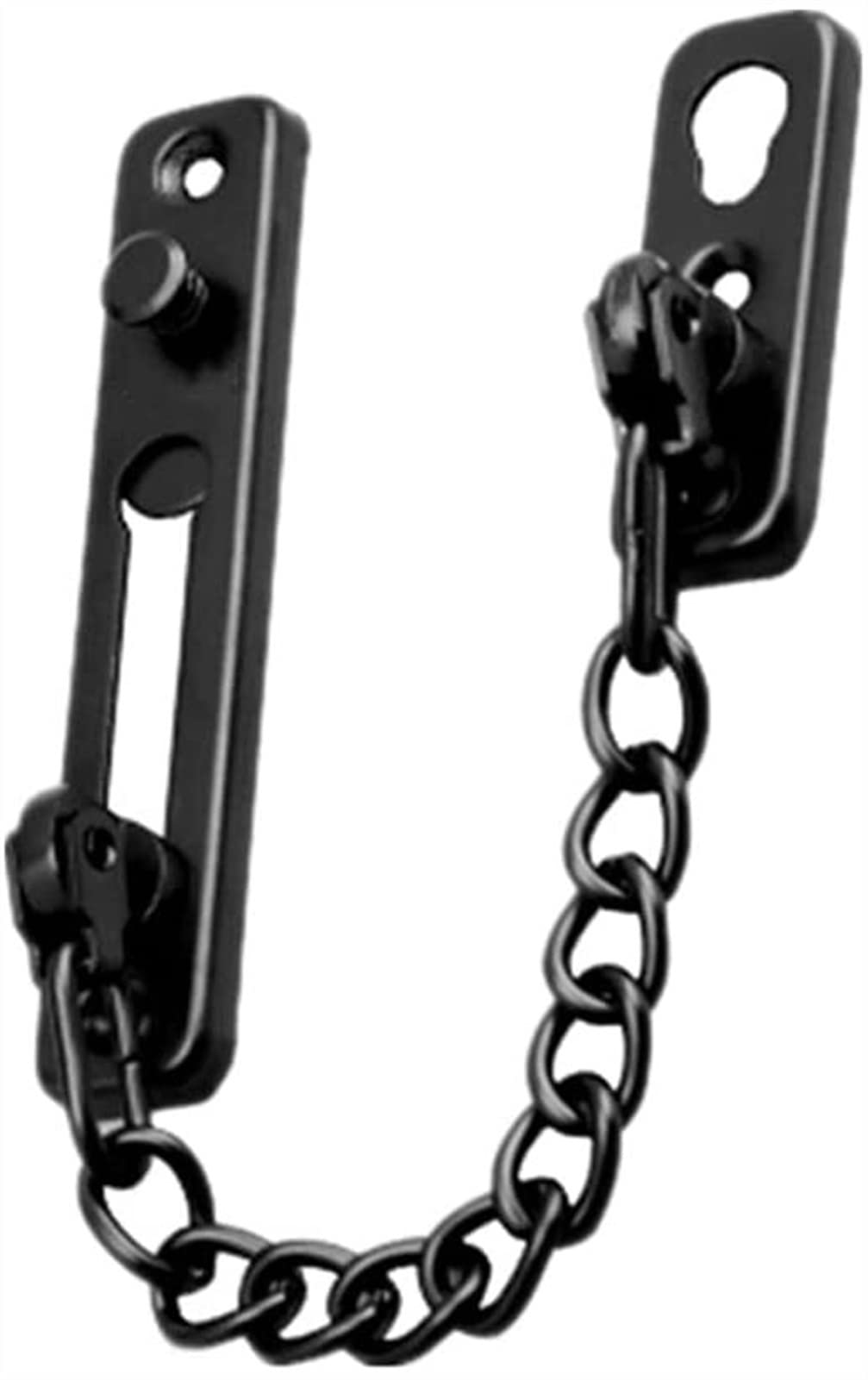 Cadena de puerta Hebilla antirrobo for puerta de metal, cerradura interior de cadena, cerradura de cadena antirrobo, pestillo de puerta, hebilla antirrobo for puerta(Black)