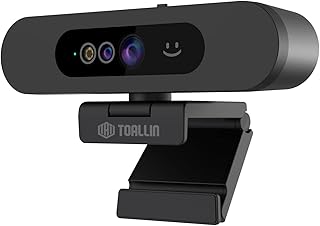 TOALLIN 1080P Webcam for Windows Hello Face Login, Facial Recognition IR Camera & Windows Hello Compatible Webcam, Compute...