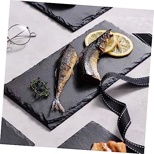 2 platos aislados para sushi color negro elegante miniatura 4