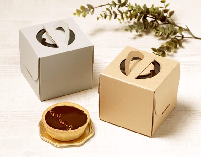 Amazon.co.jp: ハコマルシェ エコクラフトデコ箱 ケーキ箱 ケーキ
