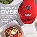 DASH Waffle Bowl Maker: The Waffle Maker Machine for Individual Waffle Bowls, Belgian Waffles, Taco Bowls, Chicken & Waffles, other Sweet or Savory Treats - Red