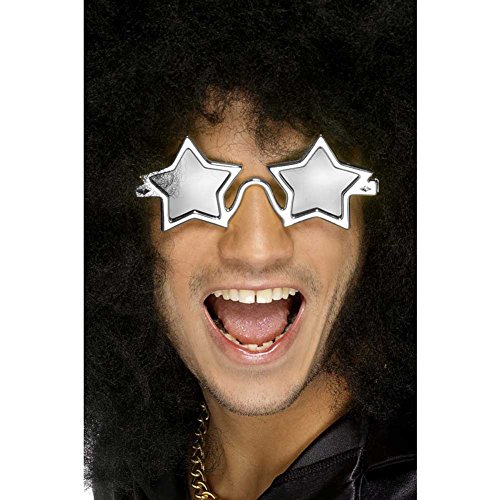 Smiffys Lunettes superstar, argent Halloween