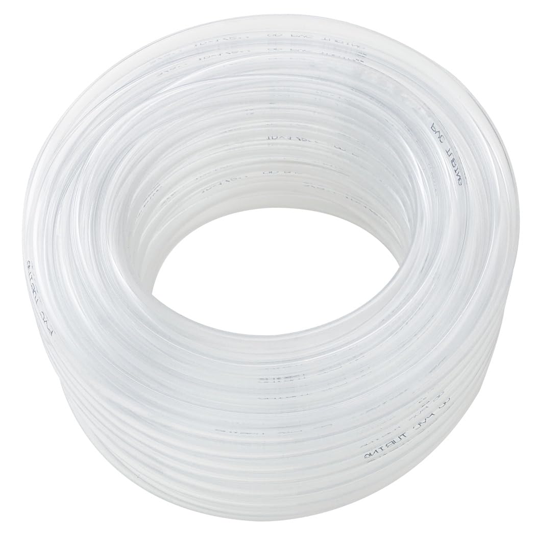 Eastrans 1/4 Inch ID, 50ft Clear Vinyl Tubing, Flexible PVC Plastic Tube